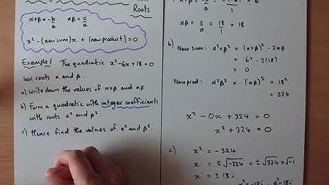 Roots of Polynomials - Forming a Quadratic with Related Roots
