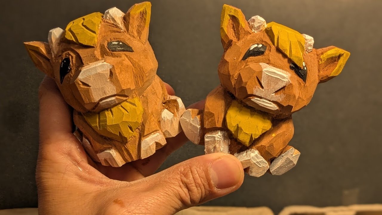 How i carve a  little highland baby calf #whittling #carvings #woodcarvings #carvingknife