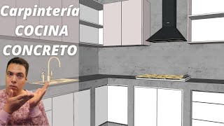 Instalacion en cocina de concreto #diy #hazlotumismo #carpinteria