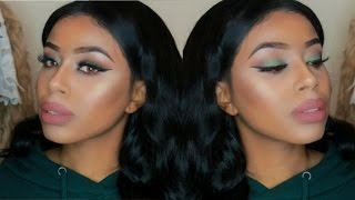 POP OF GREEN MAKEUP LOOK  | CARINE TONI