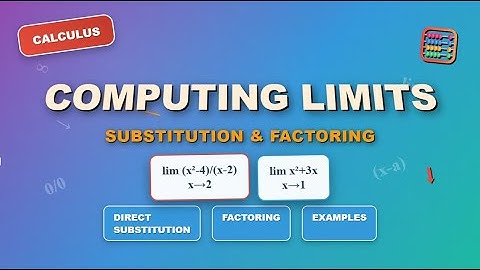 Computing Limits Algebraically: Direct Substitution & Factoring with Examples