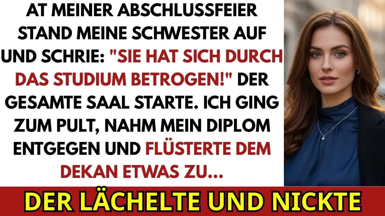 Bei Abschluss Stand Meine Schwester Auf Und Rief Ich Hätte Betrogen, Publikum Erstarrte Als Ich