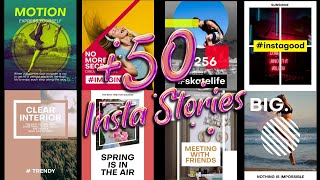  50 Instagram Story Template for After Effects - Free Download - No Plugins
