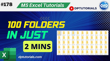 How to Create 100 Folders in Excel in Just 2 mins : Step-by-Step Tutorial