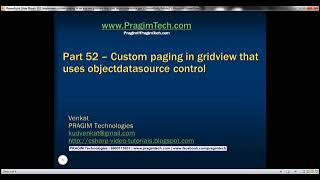 52 Implement custom paging in an asp net gridview that uses objectdatasource   Part 52