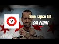 Cm punk  digital art time lapse aew cmpunk fanart digitalart