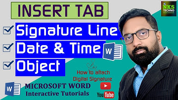 How to make digital Signature in MS Word | Insert Signature Line, Object, Date & Time