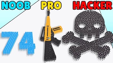 NOOB vs HACKER vs PRO - Playing Crowd Number 3D Mobile Game!