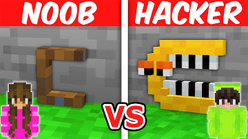 Minecraft NOOB vs PRO TINY ALPHABET LORE Build Challenge