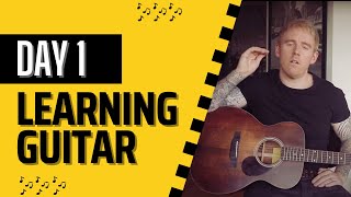 DAY 1 Learning Acoustic Guitar (Using Online Lessons)