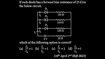 If each diode has a forward bias resistance of 25 Q in  SM DTS 10 Q4
