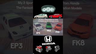 Mis 3 civics type R #hotwheels #hondacivictyper #VTECpower #Hondaracing #mugenpower #hotwheelshonda