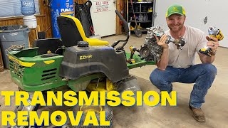 How to Remove Zero Turn Hydrostatic Hydro-Gear Transmission (John Deere Z255 Lawn Mower)