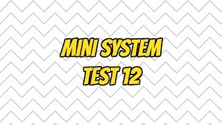 Mini system test 12 [MS-2]