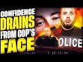 Watch a cops confidence drain from his face