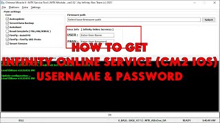 How To Get Infinity Online Service (CM2 IOS) Username & Password - [romshillzz]