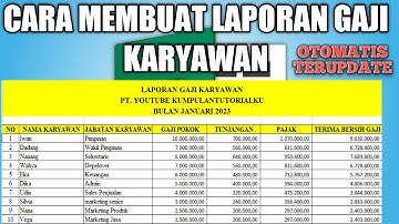 Tutorial Dan Cara Bagaimana Membuat Laporan Gaji Karyawan