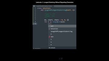 Leetcode 3. Longest Substring Without Repeating Characters in Python | Python Leetcode | Tutorial