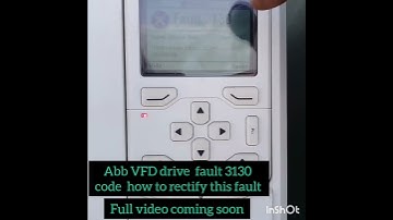 ABB VFD Error l vfd error l vfd fault l #vfd #error #solution #zamil #ahu #phase cable loose #tech