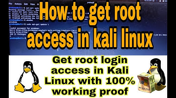 Root login access in Kali Linux