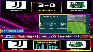 🔴LIVE : Juventus Vs Sassuolo | Italian Serie A Live Football Match Today Score