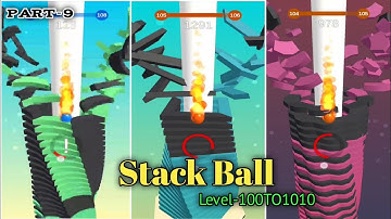 Stack Ball gameplay level-100To110 android gameplay iOS gameplay