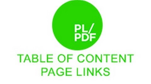 How to create a page linking table of content page in PL/PDF