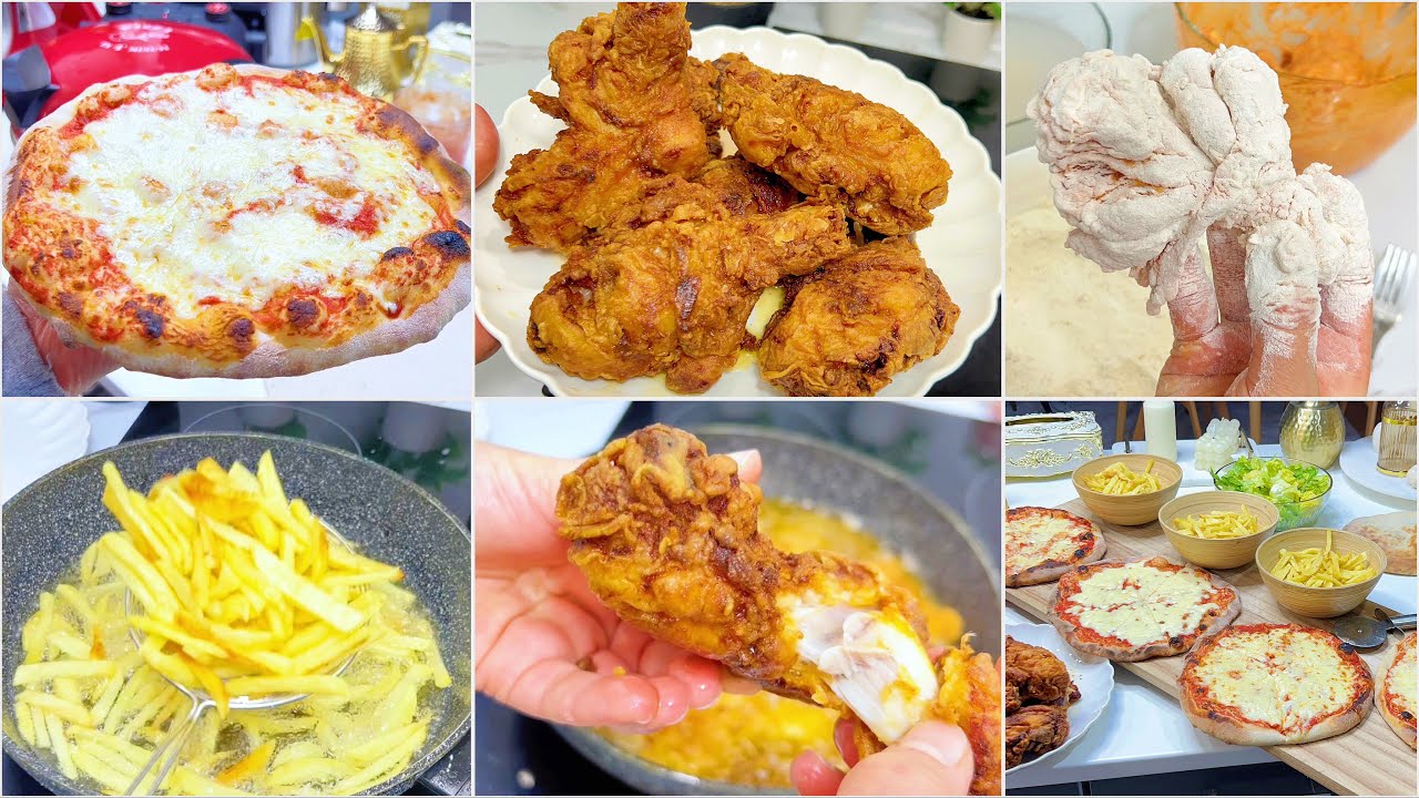 ندمت اللي ما جربتهاش من قبل 😱 دجاج كنتاكي و بيتزا بجبنة تركية