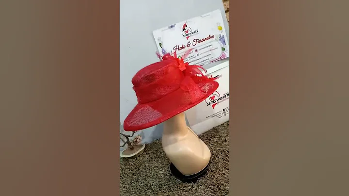 Red English Wedding Hat in Lagos Nigeria  For Mother of Bride, special occasion