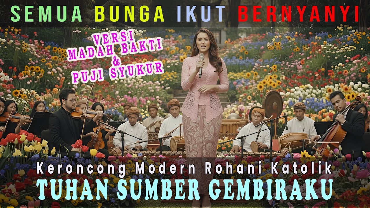 Semua Bunga ikut Bernyanyi | TUHAN SUMBER GEMBIRAKU - Lagu Keroncong Modern Rohani