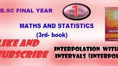 LESSON-3 Interpolation with unequal interval (Interpolation) maths and statistics  (part-1)