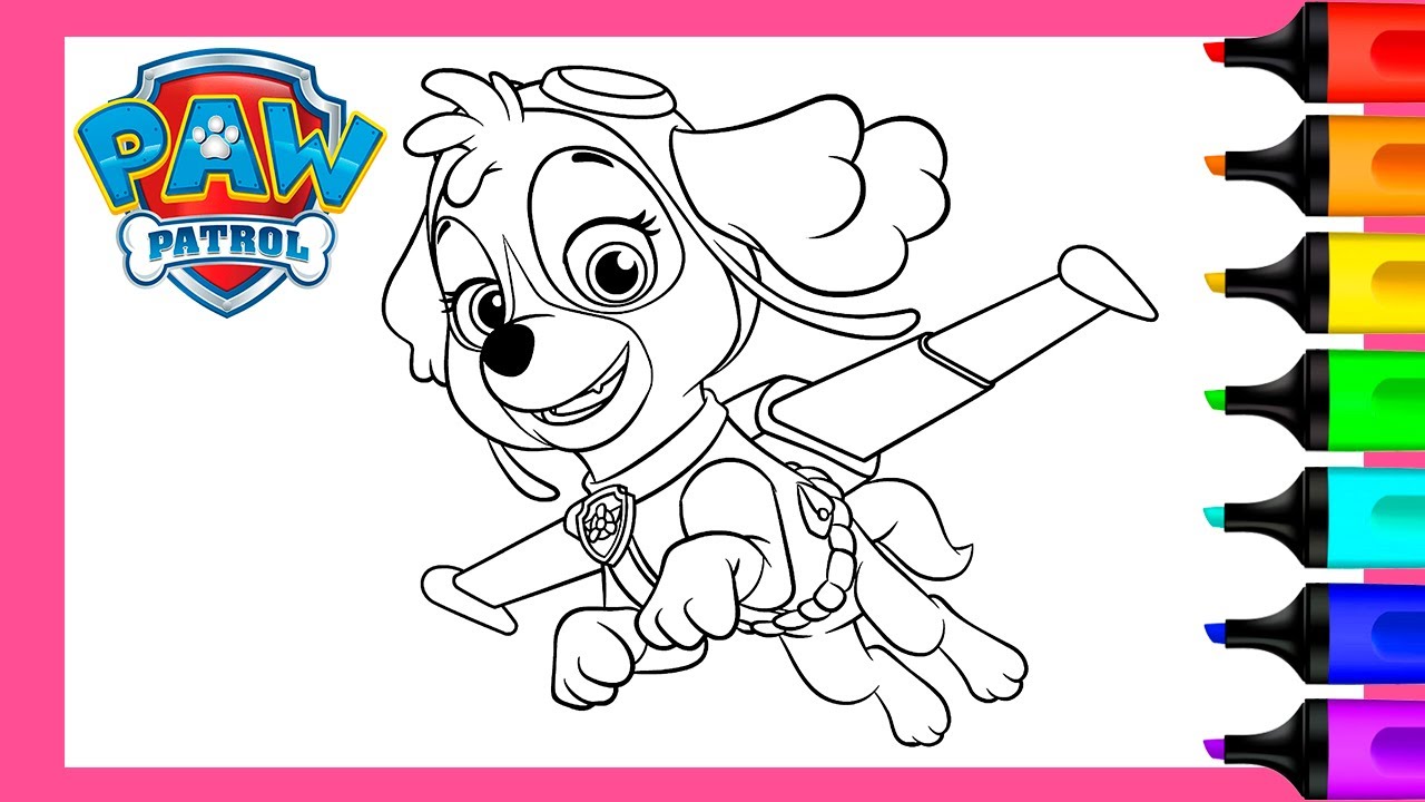 Paw Patrol Skye Coloring Pages - Maxresdefault
