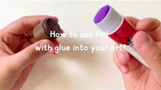 Adding Foil With Glue Into Your Drawing | DIY Your Metalic Gold Foil Art | L'oeil