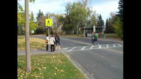 Carmanah R920 RRFB activations at separate crosswalks
