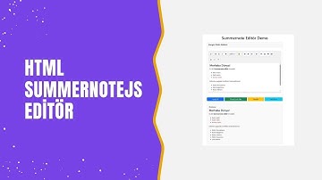 Zengin Metin Editörü - HTML Summernote JS Kullanımı