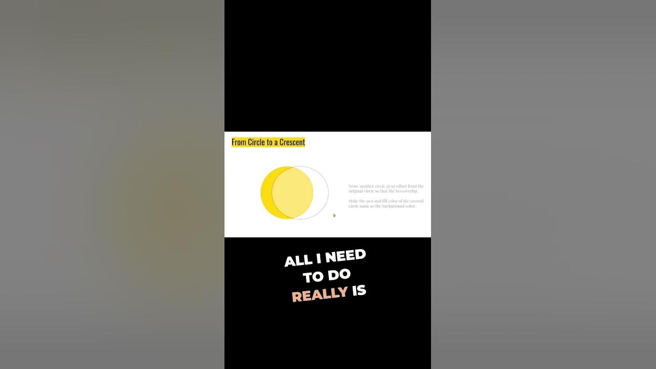 Creating Crescents with Circles 1724121830 #coding #computerscience # ...