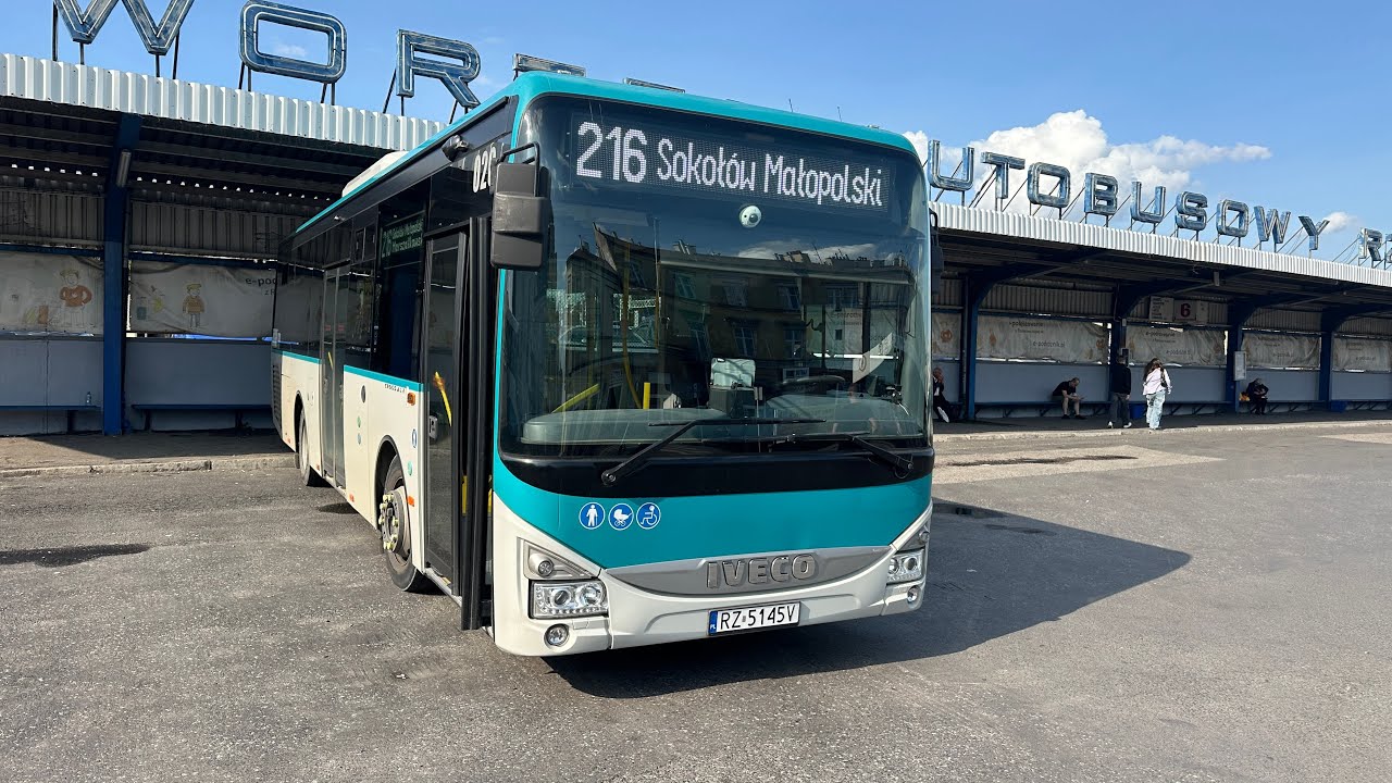 🚌PKS Rzeszów🚌 Linia 216. Rzeszów D.A. ➡️ Sokołów Małopolski p. Trzeboś (Iveco Crossway 10.8LE)