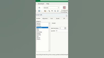 Format numbers as currency in Excel #shorts
