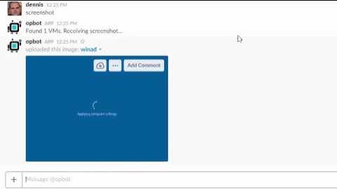 VMware vSphere Virtual Machine Console Screenshot out of a Slack Chat