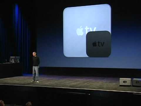 Apple CEO Steve Jobs unveils a new, smaller AppleTV