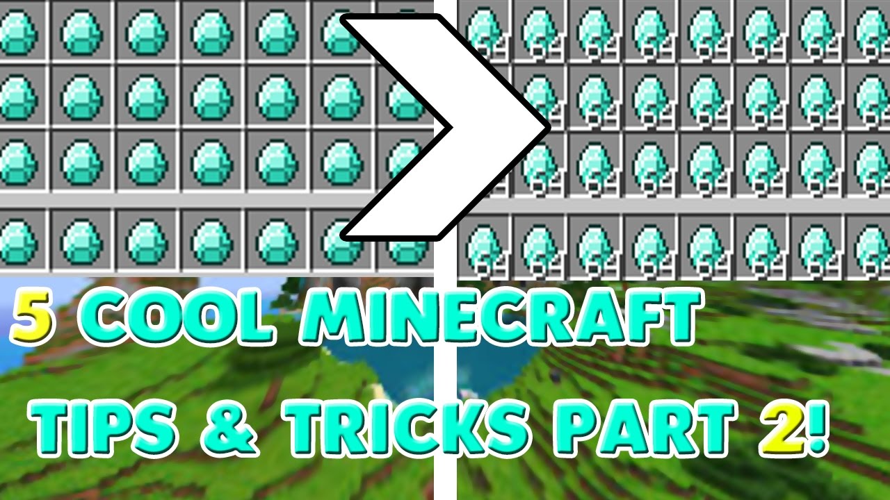 5 COOL TIPS & TRICKS IN MINECRAFT (part 2) - YouTube