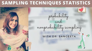 sampling techniques - part 2 of biostatistics lecture series