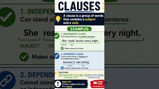 Clauses..? #grammar #students #youtubeshorts #college #letters #englishgrammar #school