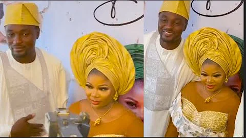 How Adeniyi Johnson and His Beautiful Wife, Actress Seyi Edun, Attended Their Twins’ Naming Ceremony