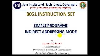 M02_Lec22_Simple Programs_Reg.  Indirect Addressing  Mode