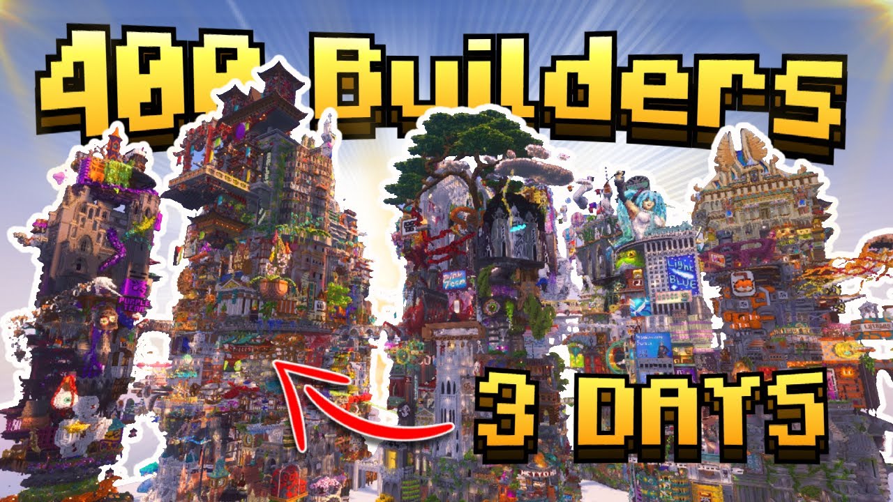 Minecrafts biggest building event | 400 Builders | 72 hours! |
