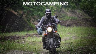Motorcycle Camping on a Rainy Day