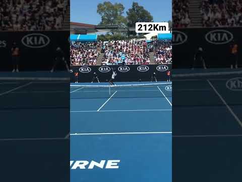 테니스 212km 서브 받을 수 있겠음 호주오픈 라오니치 2018 
