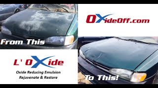 Treating Oxidized 1995 Subaru Impreza Hood with OxideOff Emulsion