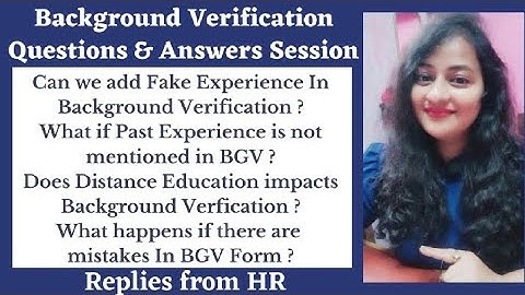 Background Verification | Reference Check | Q & A Session #backgroundverification #readytogetupdate